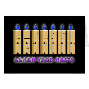 O cartão de ABC da guitarra