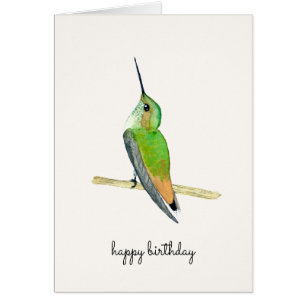 O Cartão de Aniversário do Hummingbird de Allen