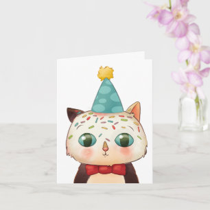 O Cartão De Aniversário Gato Cute Engraçado Esfreg