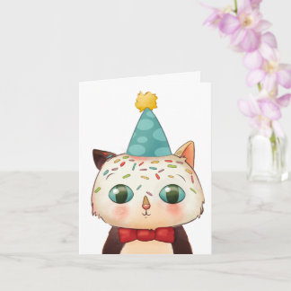 O Cartão De Aniversário Gato Cute Engraçado Esfreg