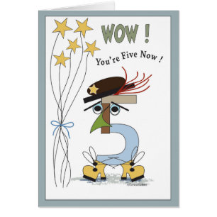O Cartão de Aniversário Número Cinco