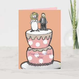 O cartão de casamento, parabéns Weds recentement