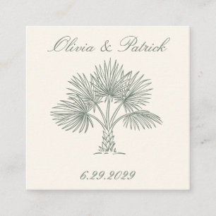 O cartão de convite Palm Invitation Cream