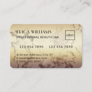 O cartão de crédito parece um mármore do ouro