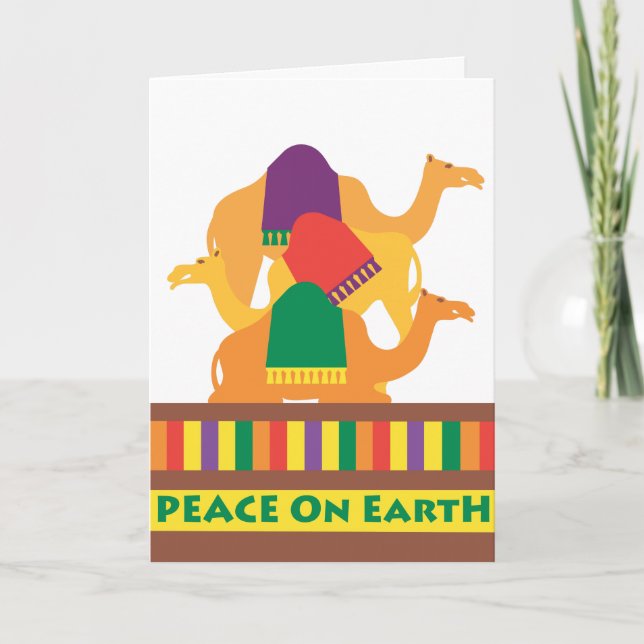 O Cartão de Férias de Camel Maravilhoso e Sábio (Frente)