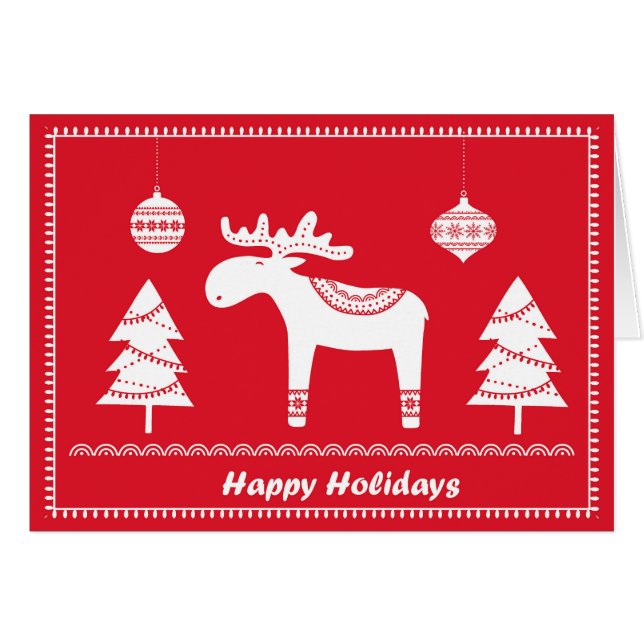 O cartão de férias inspirado na escandinávia. Edit (Frente Horizontal)