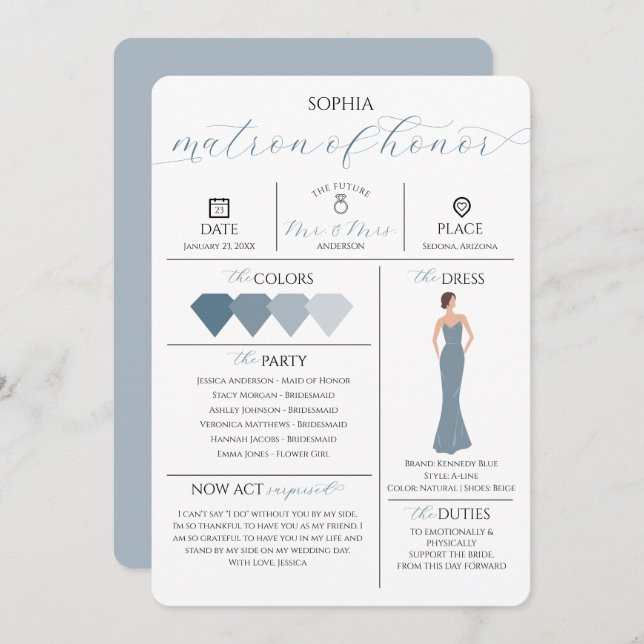 O Cartão De Informação Da Festa Bridal Será A Minh (Frente/Verso)