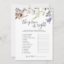 O Cartão de Jogo de Chá de Bebê do Preço é Certo