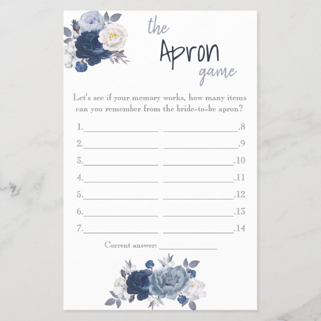 O Cartão de Jogo do Chá de panela Apron (Frente)