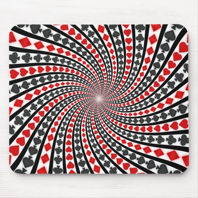 O cartão de jogo sere a espiral: Mousepad feito (Frente)