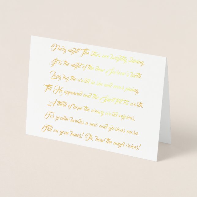 O Cartão de Natal Da Música Santa Noite (Frente)