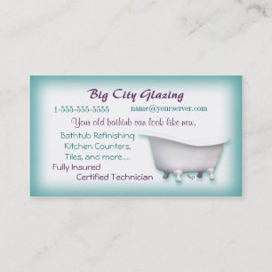 O cartão de negócio da banheira do Victorian