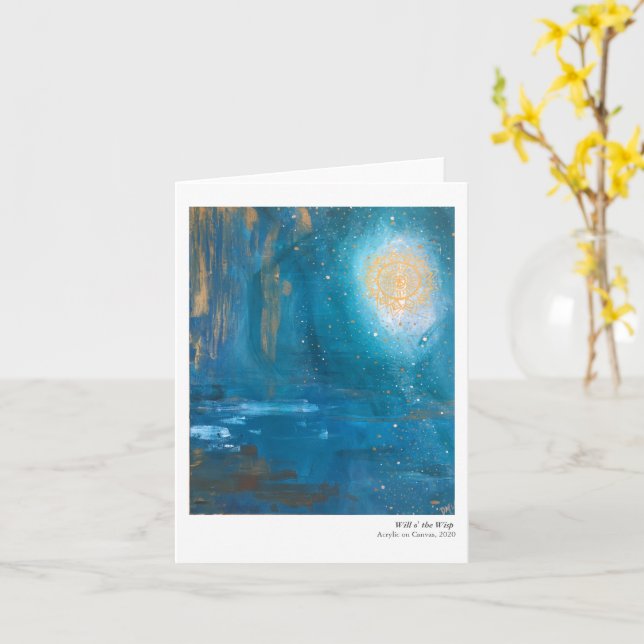 O Cartão de Nota de Wisp Folheto (Flor Amarela)