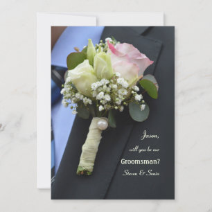 O Cartão de Pedido de Boutonniere para os Padrinho
