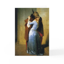 O Cartão de Saudação Beijo de Arte Bela