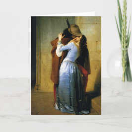 O Cartão de Saudação Beijo de Arte Bela