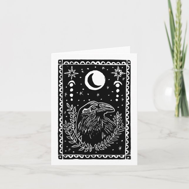 O Cartão de Saudação Crow (Frente)