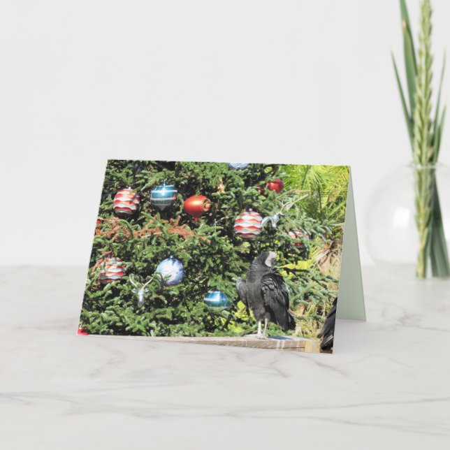 O Cartão de Saudação da Árvore de Natal do Abutre (Frente)