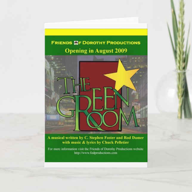 O cartão de saudação da Sala Verde (Frente)