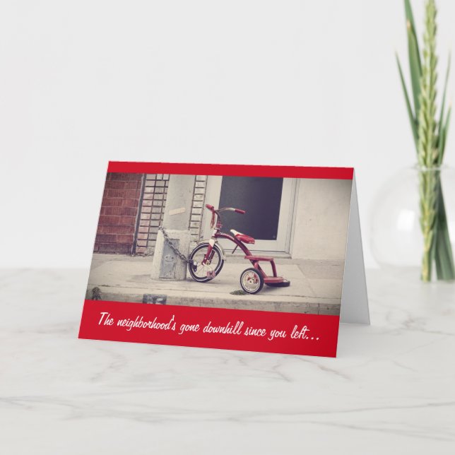 O cartão de saudação de descida do bairro. (Frente)