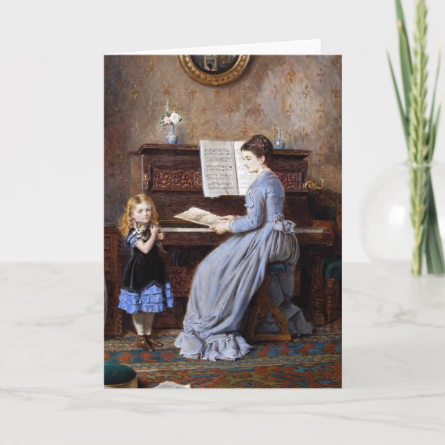 O Cartão de Saudação de Lição de Música (Frente)