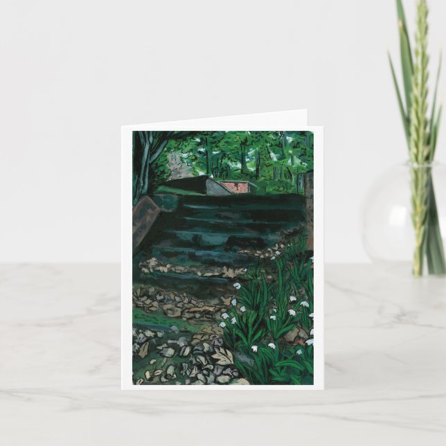 O Cartão de Saudação por Escada (Frente)