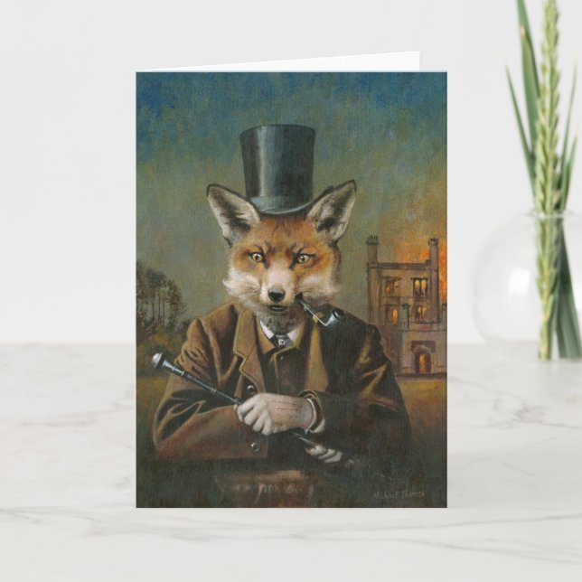 O Cartão de Saudações da Dapper Fox (Frente)
