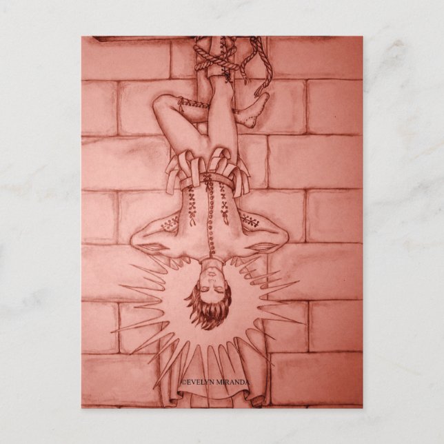 O Cartão de Tarô Homem Prendido (Frente)