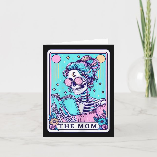 O Cartão de Tarot da Mãe Esqueleto Dia das Mães Br (Frente)