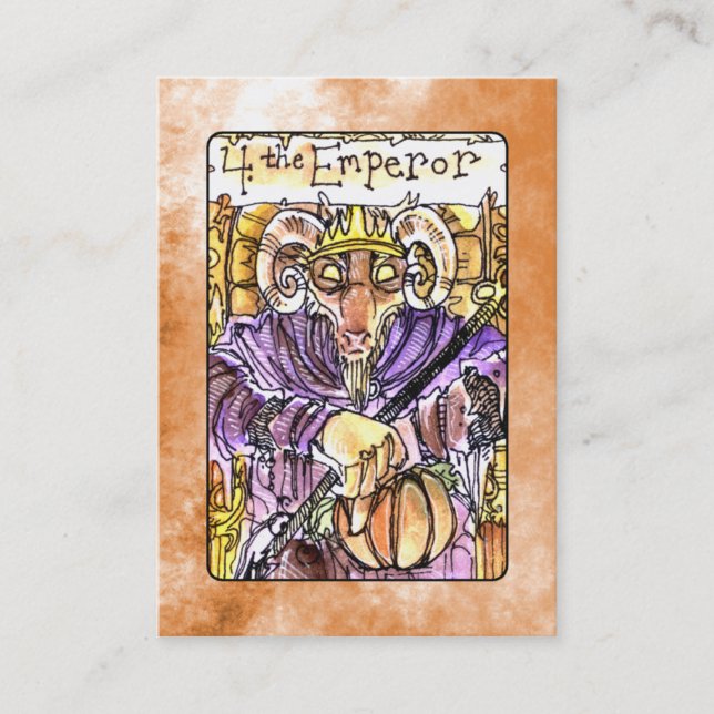 O cartão de Tarot do imperador (Frente)