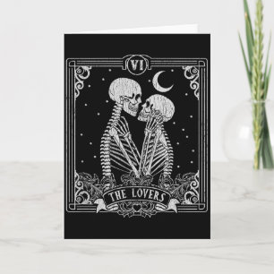 O Cartão de Tarot dos Amantes Esqueleto Dia dos Na