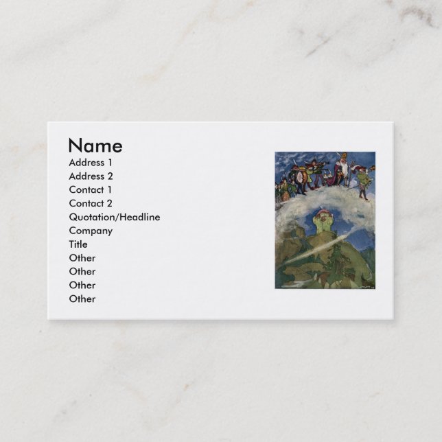 O Cartão de visita das Fairies (Frente)