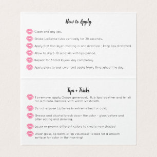 O cartão de visita de Lippies da aguarela - pontas