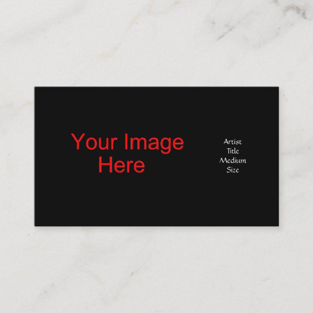 O cartão de visita do artista (Frente)