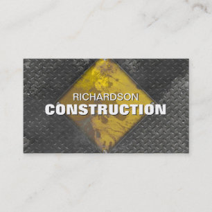 O cartão de visita do metal da construção oxido