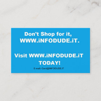 O cartão de visita do oficial WWW.iNFODUDE.iT!