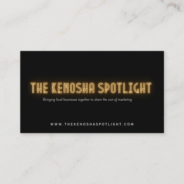 O Cartão de visita Kenosha Spotlight (Frente)