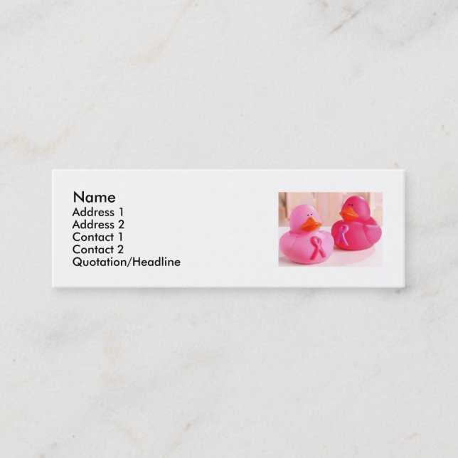 O cartão de visita U dos patos personaliza (Frente)