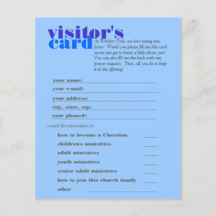 o cartão de visitante