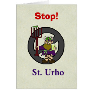 O cartão do dia da parada ou anti do St. Urho