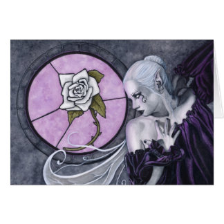 O cartão do rosa branco