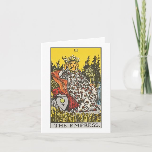 O cartão Empress tarot - Rider Waite Smith tarot (Frente)