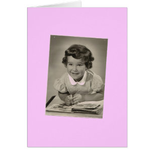 O cartão grande da menina