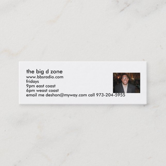 o cartão grande da zona de d (Frente)