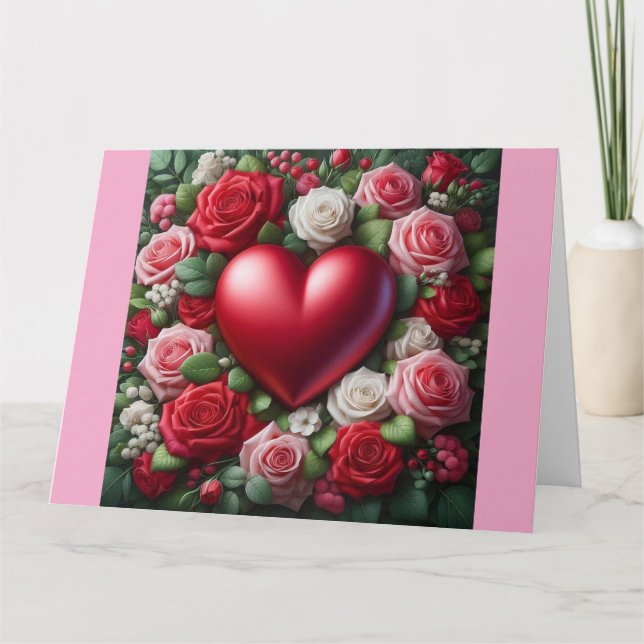 O cartão "Heart Romance" (Frente)