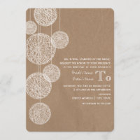 O cartão inspirou os globos da guita que Wedding