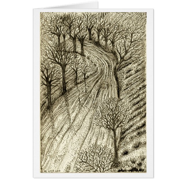 O cartão longo da estrada de enrolamento (Frente)