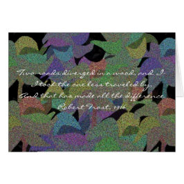 O cartão não tomado da estrada