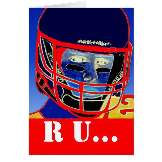 O cartão novo do fan de futebol do divertimento (Frente)