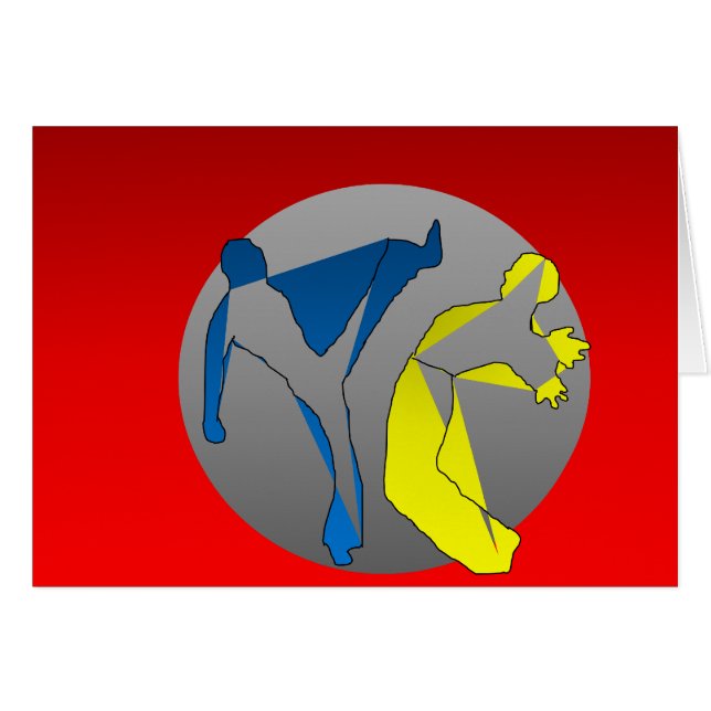 o cartão obteve a artes marciais do capoeira o (Frente Horizontal)